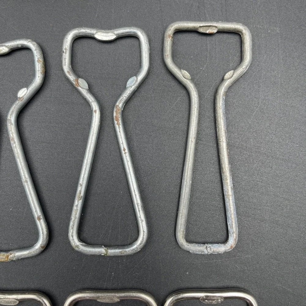 Lot 16 Vintage Church Key‎ Bottle Openers Wire Frame & Wood Handle Barware
